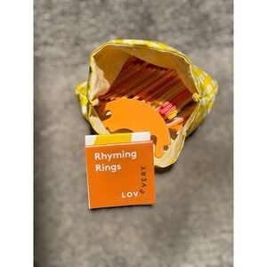 Lovevery Rhyming Rings W/ Organic Cotton Storage Bag Play Kit - Month 52, 53, 54